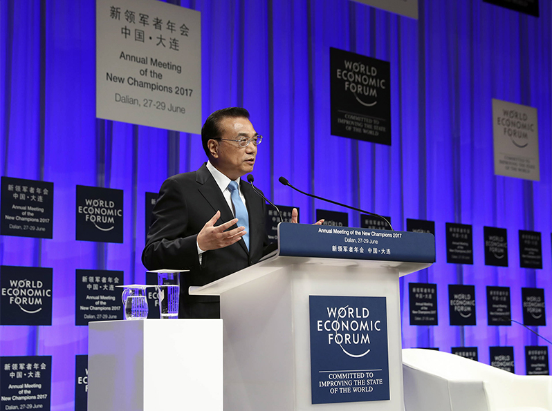 李克强出席第十一届夏季达沃斯论坛开幕式并发表特别致辞