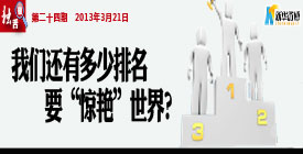 我们还有多少排名要&ldquo;惊艳&rdquo;世界？