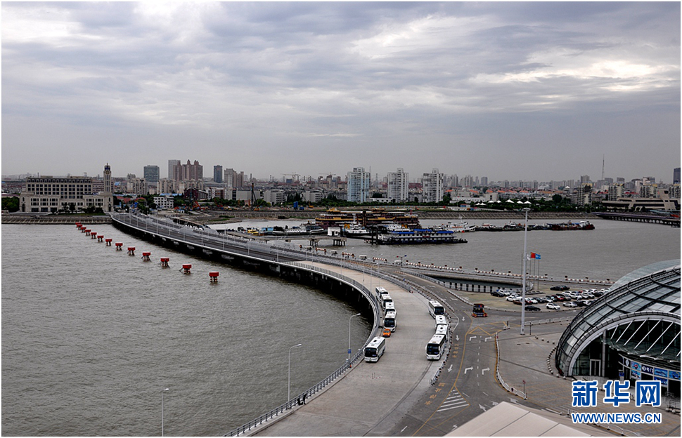 上海吴淞国际邮轮港鸟瞰