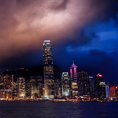 维多利亚港的夜