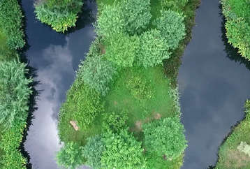 航拍“广州绿心”三河汇流