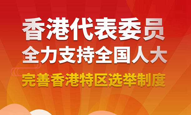 香港代表委员全力支持全国人大完善香港特区选举制度