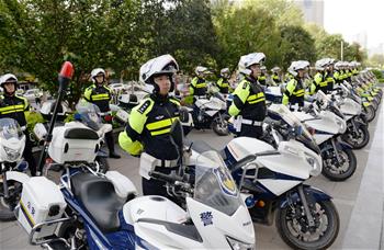 西安公安成立交警鐵騎隊