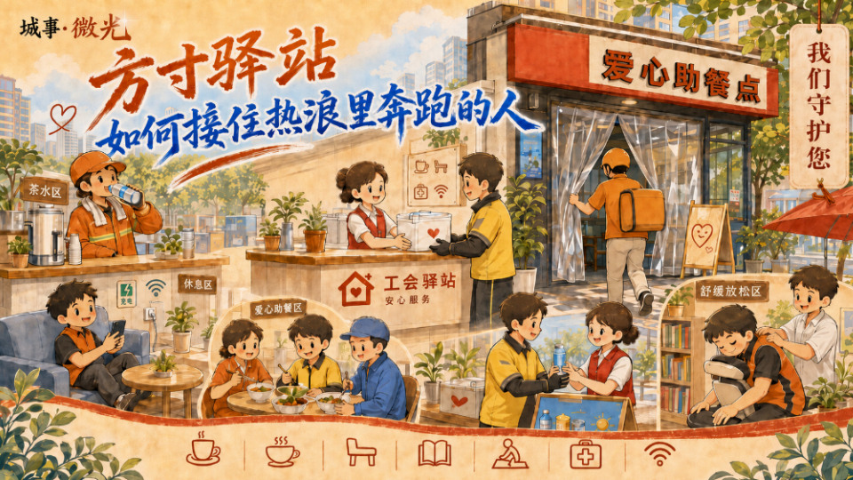 城事·微光丨方寸驿站，如何接住热浪里奔跑的人