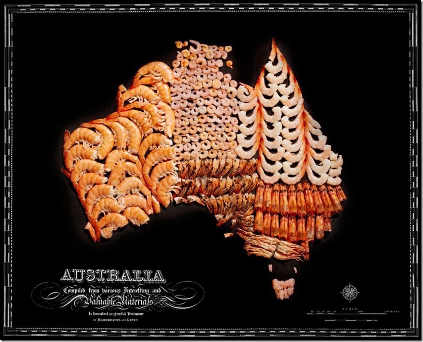 新西兰艺术家创意制“美食地图”【图】