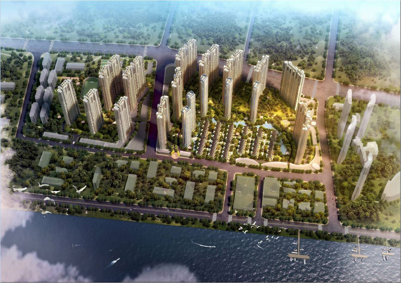 世茂外滩新城鸟瞰图