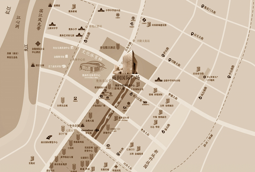 雨润国际广场交通图