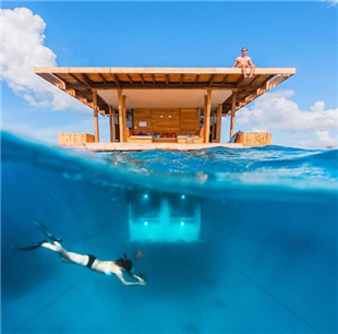 东非海岸建起水下酒店 可与鱼儿共眠