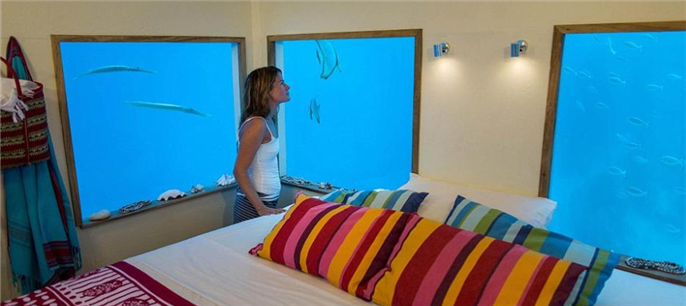 东非海岸建起水下酒店 可与鱼儿共眠