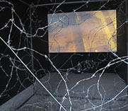 一条条钢丝象征着难以穿越的“隐形边界”