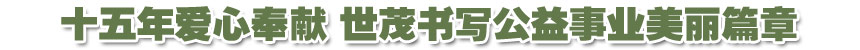十五年爱心奉献 世茂书写公益事业美丽篇章