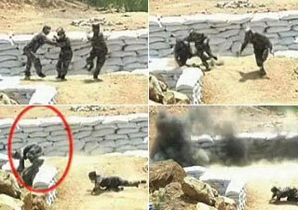 解放军女兵投掷手榴弹脱手 指导员4秒成功处置