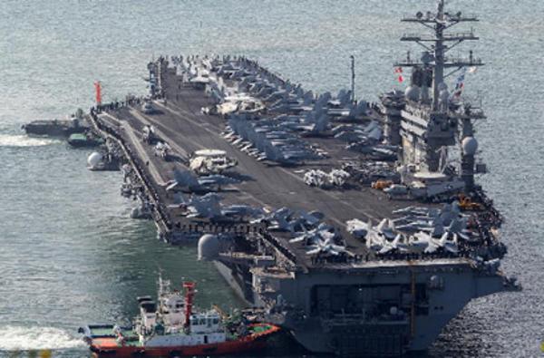 美&ldquo;超级&rdquo;核动力航母抵韩参演
