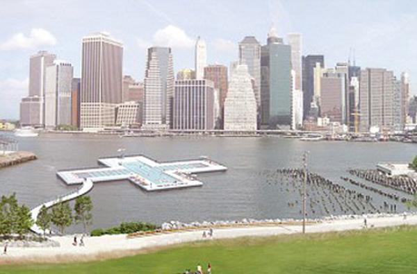 华裔建筑师为纽约打造漂浮游泳池