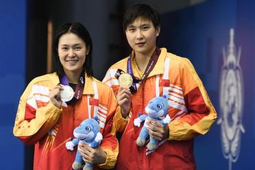 游泳&mdash;&mdash;女子800米自由泳：中国队包揽冠亚军