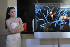 模特“配”电视