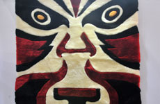 恒源祥浓郁中国风羊剪绒手工挂毯