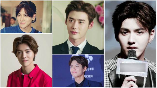 权志龙朴宝剑鹿晗吴亦凡李钟硕张根硕 中韩男神谁能hold住复古中分【组图】