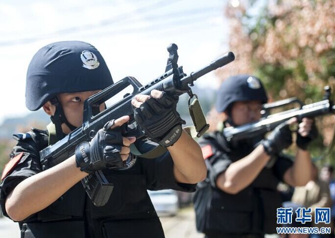 湖北舉行公安特警反恐處突實戰演練