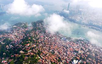 空中俯瞰美丽新世遗&mdash;&mdash;鼓浪屿