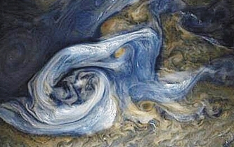 木星藍色風暴 宛如油畫般壯美