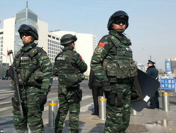 雪豹突击队两会京城街头实战 轻松擒闯卡男