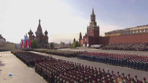 资料图:俄罗斯莫斯科红场阅兵式