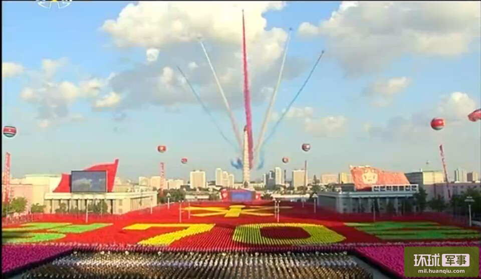朝鲜阅兵空中编队队形别具特色