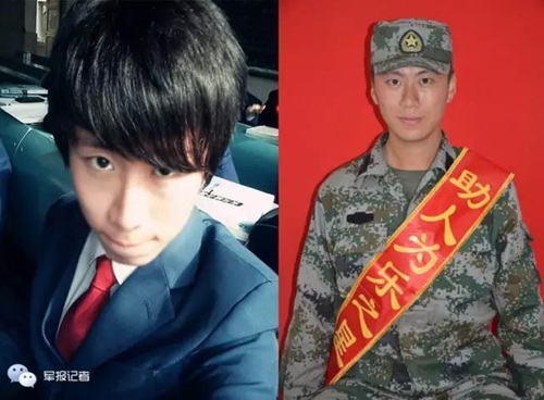 主要看气质：网曝入伍前后对比照
