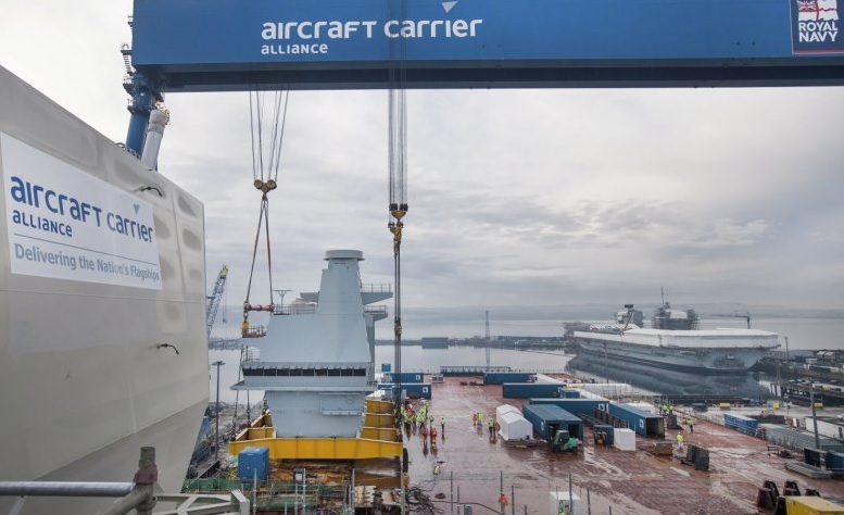 英国新航母内部装修风格简洁