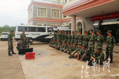 广西崇左边防支队举办应急物资装备维修保养及