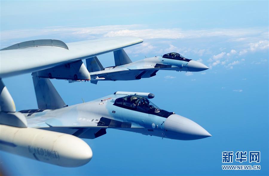 （图文互动）（2）人民空军多型战机双向绕飞台岛巡航 