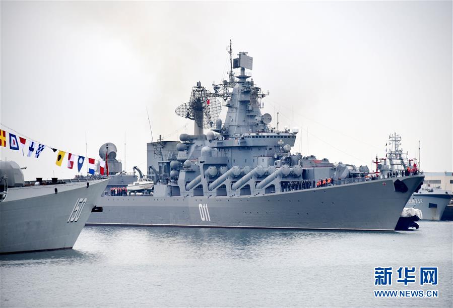 （軍事）（4）中俄“海上聯合—2019”軍事演習俄方參演艦艇抵達青島