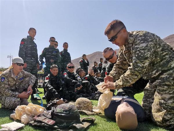 （军事）（4）中吉“合作-2019”联合反恐演练开展专业技术训练