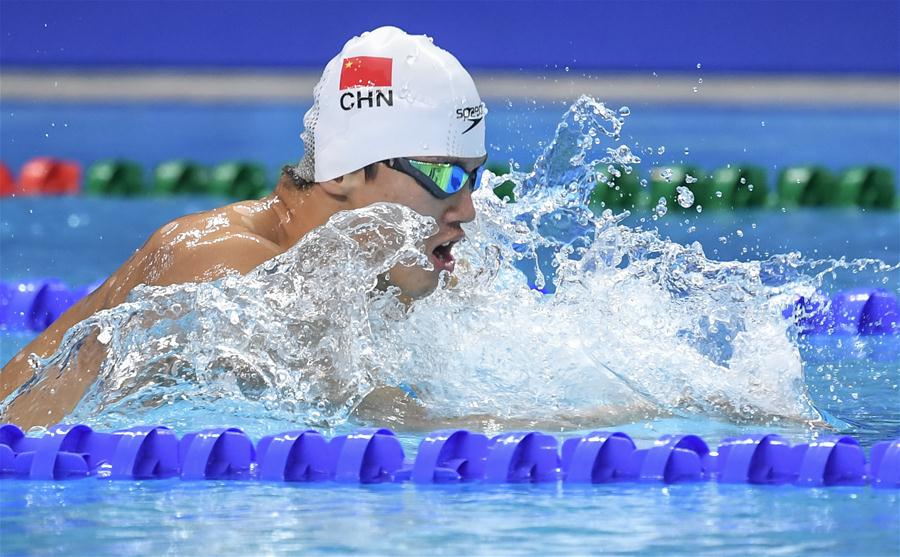 （军运会）（3）游泳——男子400米个人混合泳：中国队包揽冠亚军