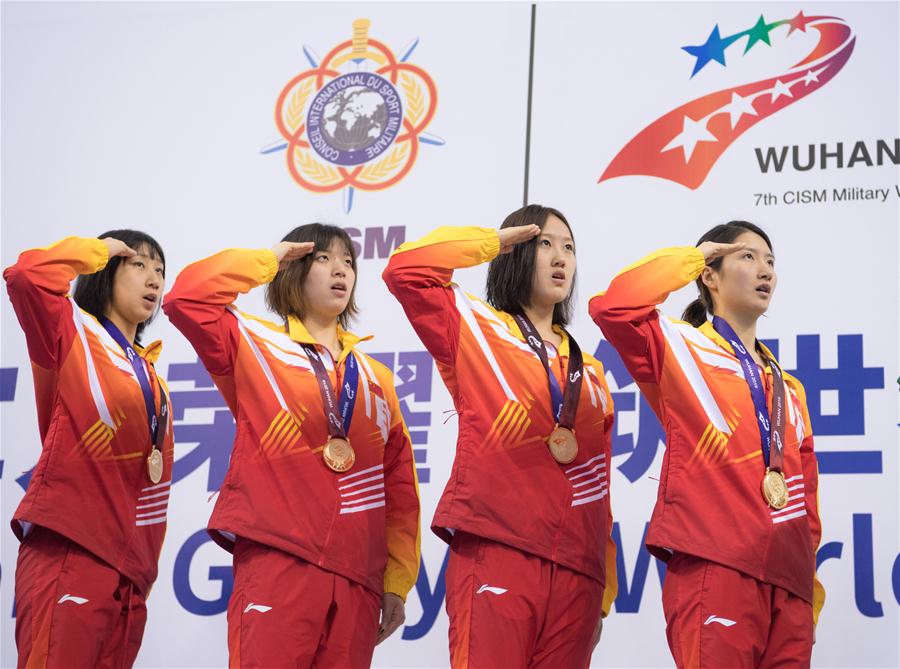 （军运会）（1）水上救生——女子4x25米运送假人接力：中国队夺冠