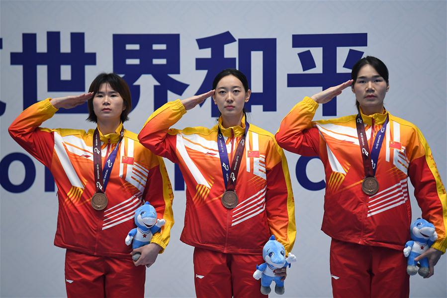 （军运会）（1）击剑——中国队获女子重剑团体铜牌