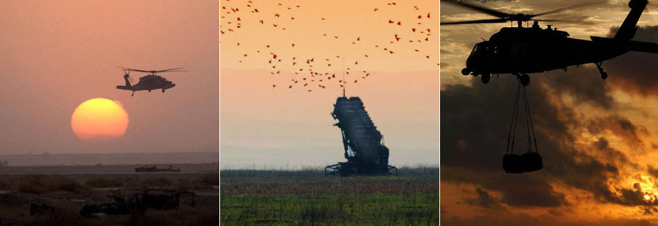 壮美！落日余晖下的武器装备