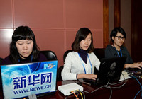 新華網直播小組在北京航太飛行控制中心就位