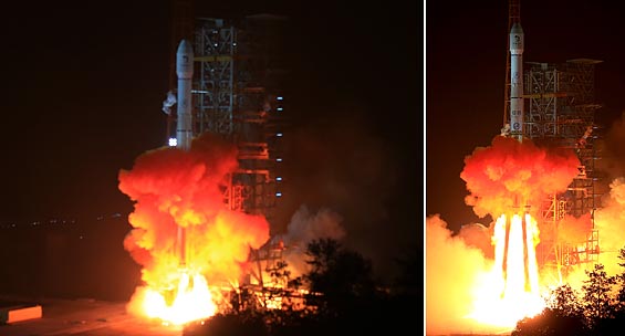 嫦娥三号发射升空