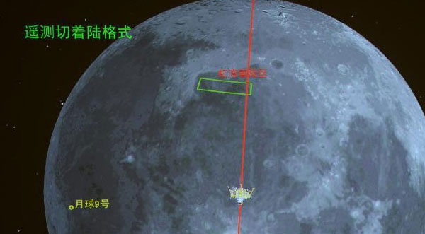 北京飛行控制中心對嫦娥三號實施動力下降控制