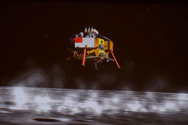 嫦娥三號探測器落月瞬間