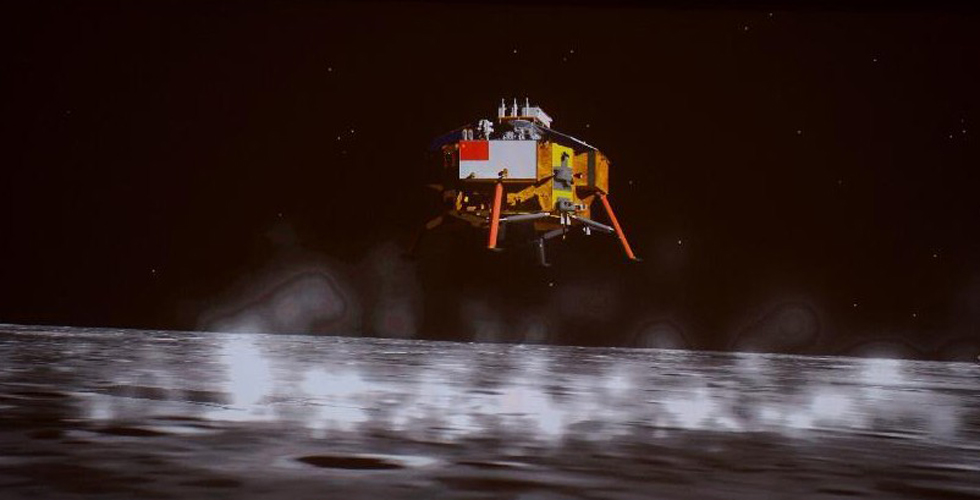 图片全记录：嫦娥三号成功着陆月球