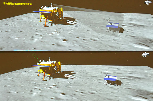 着陆器和巡视器互拍全记录