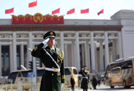 守卫两会的最美哨兵