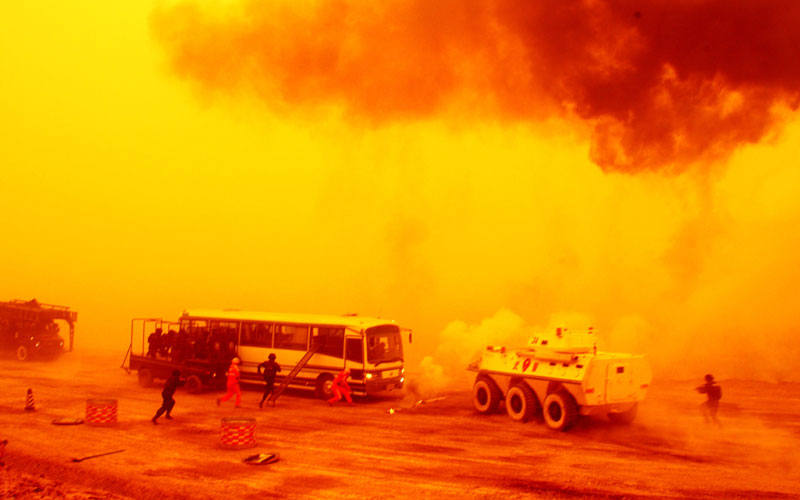 李光印作品：反恐演练亮剑天山