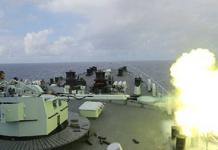 Chinese navy vessel conducts live-fire training in Middle Pacific