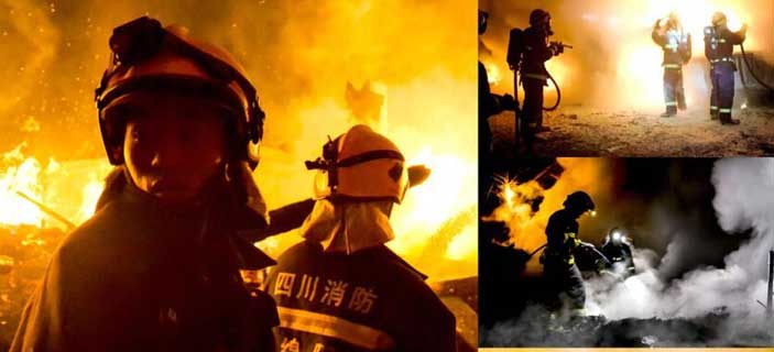 四川绵阳消防官兵拍炫酷大片为自己代言