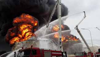 Another storage tank on fire at Chinese chemical plant