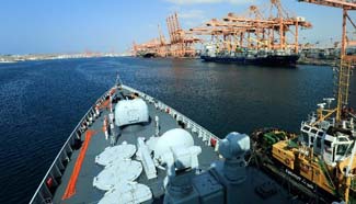 China's missile destroyer enters port of Salalah